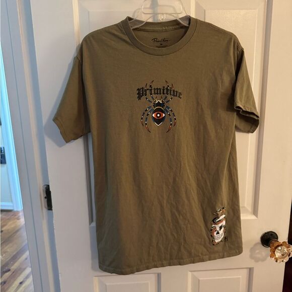 Primitive Skateboarding graphic t-shirt, brown with short sleeves. Size Medium - Picture 1 of 9